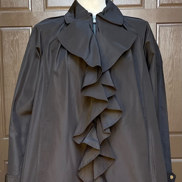 Ralph Lauren black silk taffeta coat - Picture 8 of 9